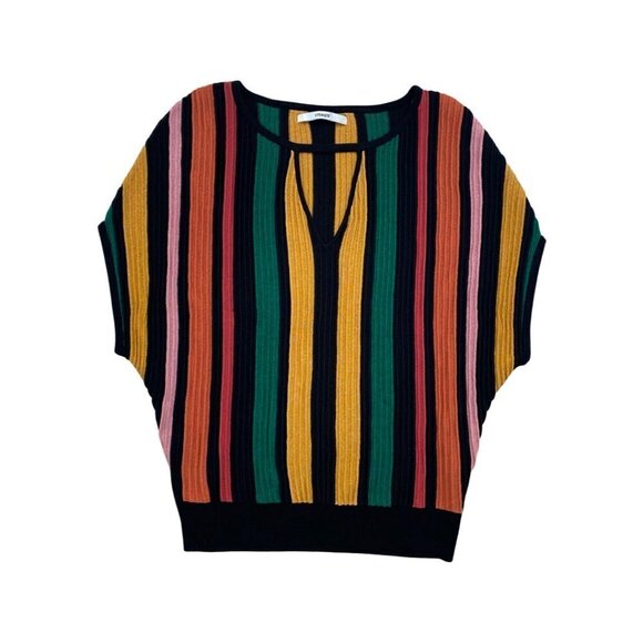 Uterqüe Striped Metallic Multicolor Top Size S - Picture 1 of 5